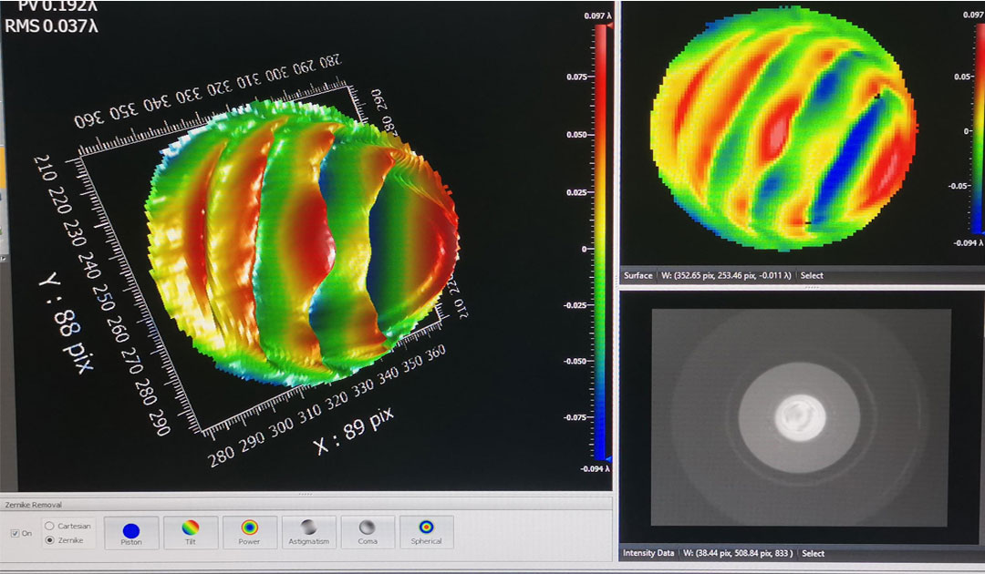 RMS 0.037λ@3.39μm干涉仪